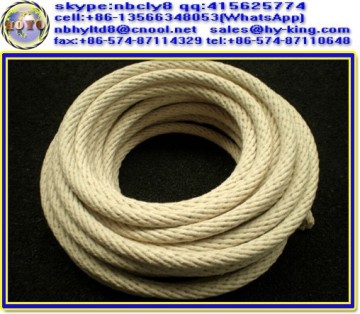 12-18 strand 6mm cotton cord rope , braided cotton cord , cotton braided cord