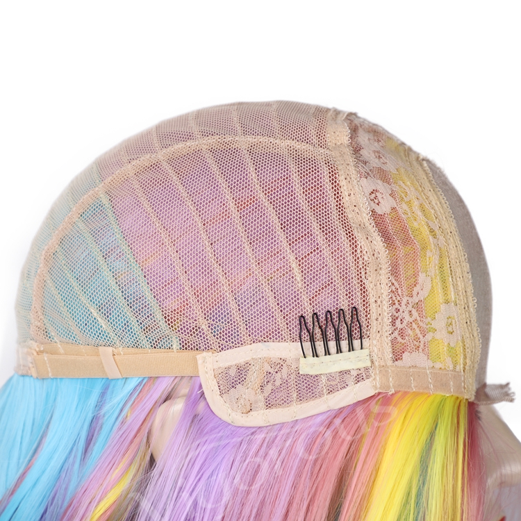 Women Natural Fiber High Temperature Short Bob Cut Top Quality Highlight Four Color Wholesale Synthetic Wigs