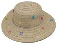 Chapéu de palha trançado de papel para crianças