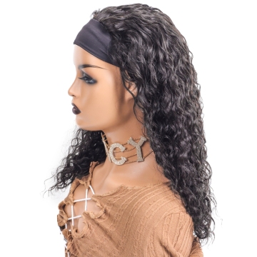 Wholesale Headband Wigs Human Hair Water Wave Wigs 100% Human Hair Wigs Unprocessed Glueless Indian Remy Hair