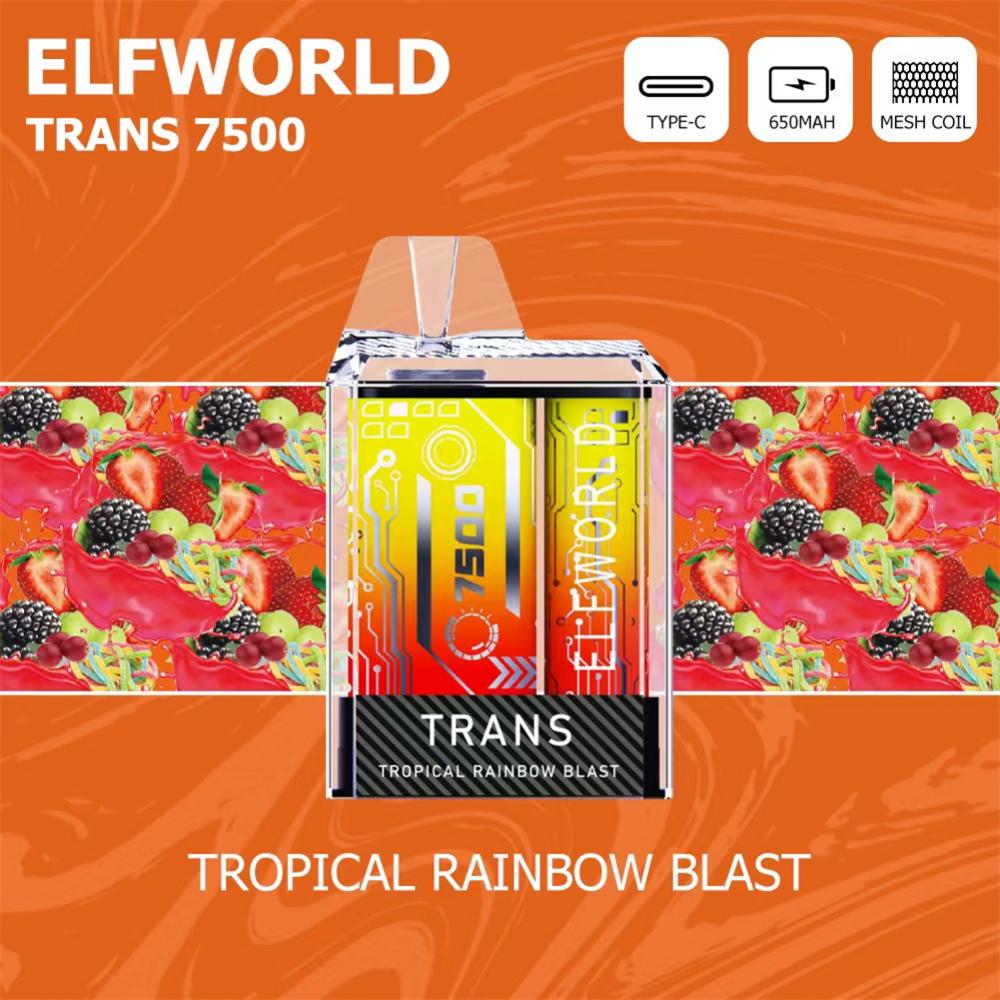 Baixa palavra elf word trans 7500puff vape descartável