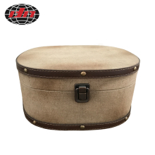 Wooden Box With Linen Covered