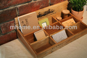 antique wooden trinkets storage box ,files holder