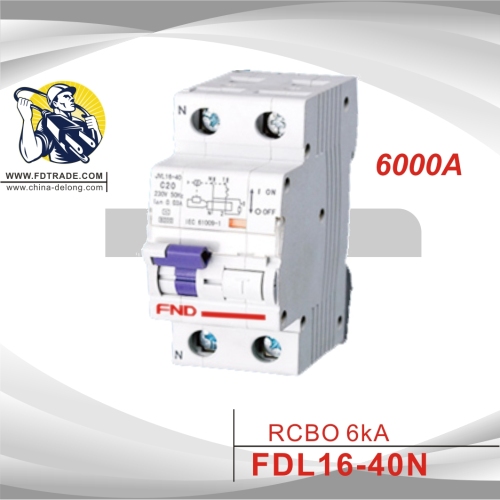 Residual Current Circuit Breaker with Overload Protection (FDL16-40N)