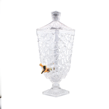 Embossed Glass Juice Jar