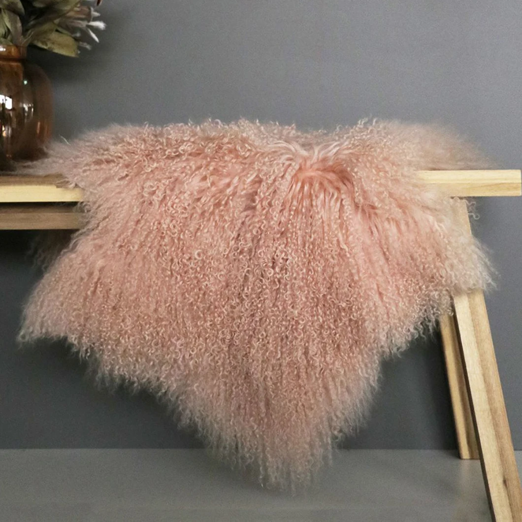 Chinese Factory Price Mongolian Lamb Fur Plate for Home Decorate
