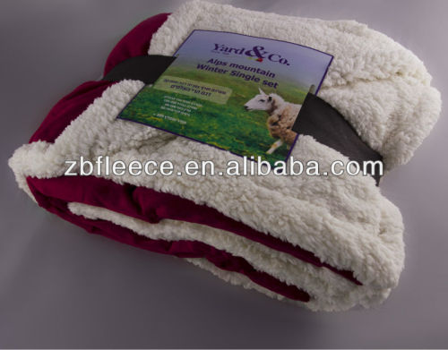 low price high quality super soft plush sherpa throw blanket