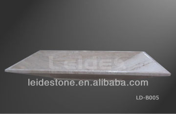 Beige travertine basin Square travertine bathroom sink