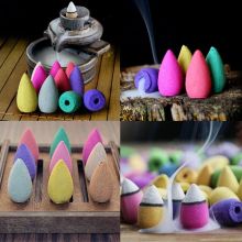 10pcs/20pcs/bag Air Purifying Natural Sandalwood Backflow Incense Burner Indoor Tower Incense Natural Freshener Home Fragrance