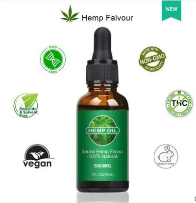 OEM 100% Natural Herbal Flavour Organic Hemp Seed Oil Direct Oral Safe Reparing Moisturizing Brightening