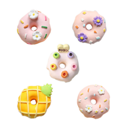 Mignon Donut Slime Charmes Perles Biscuits Beau Doux Donut Flatback Résine Cabochons Boutons Pour Artisanat Scrapbooking DIY