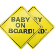 BABY ON BOARD Car Rear Glass Perspective Sticker