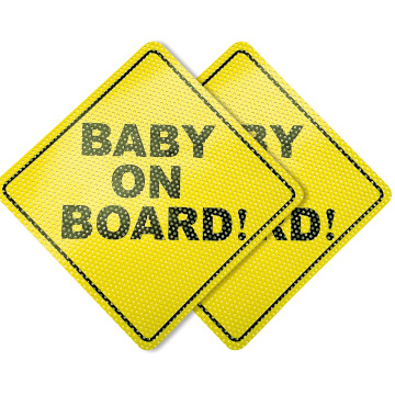 BABY ON BOARD Car Rear Glass Perspective Sticker