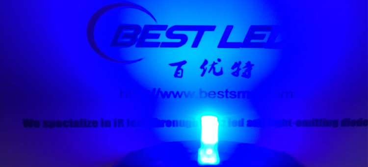 Rectangular blue LED