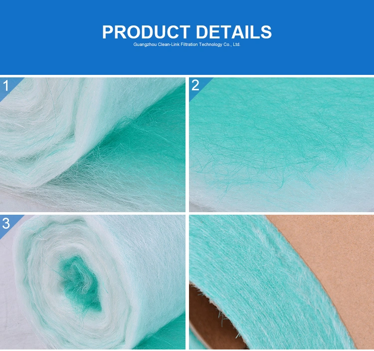 Clean-Link China Supplier Sale 10 Microns Particles G2, G3, G4 Fiberglass Panel Filter