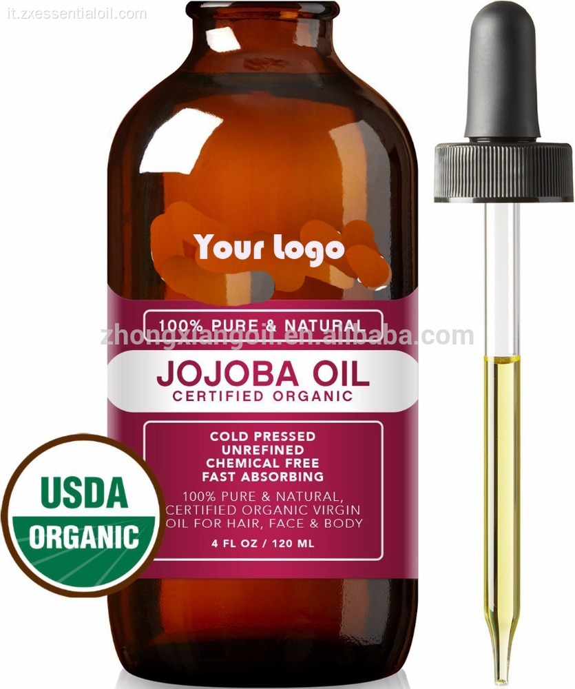 Personalizza olio naturale spremuto a freddo con olio di jojoba