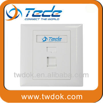 RJ45&RJ11 faceplate with uk style modular jack