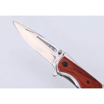 Hunting Pocket Folding Knife with Wooden Handle