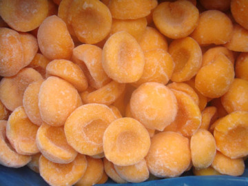 frozen IQF yellow peach halves