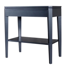 Wholesale Contemporary Hamptons Style Black Stain 1 Drawer 1 Shelf Bedside