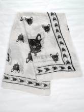 Solid colour blended scarf