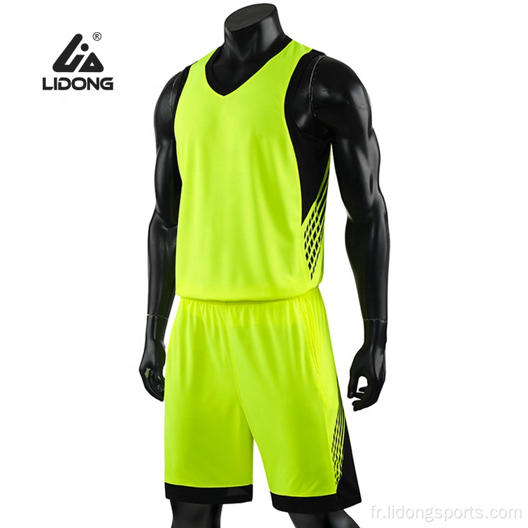 Maillot de basket-ball simple à la mode à la mode personnalisée