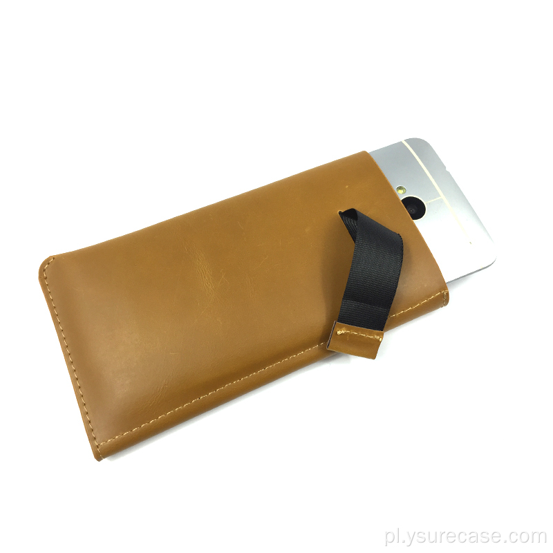 Kabura telefoniczna z podwójnym klamrą ze wspornikiem portfela karty