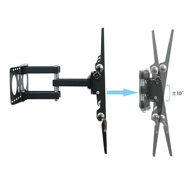 Professional Manufacturer 50 55 60 65 70 80 90 100 Inches Dual Arm Swivel Tilt LCD TV Mount Wall Bracket/