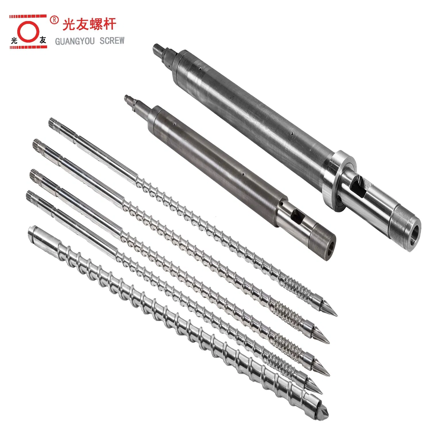 Alloy tungsten-carbide-coated injection molding machine screw at mga bahagi ng bariles