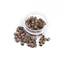403040 Silicone Lined copper Micro Rings links beads for I tip hair extension tools