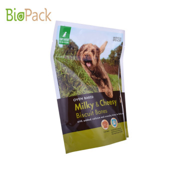Popular Eco-friendly material Stand Up Pouch For Animal Feeds With Zipper And Custom Priniting