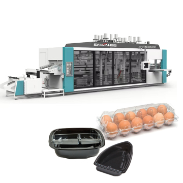 Full Automatic Three-Station Thermoforming Machine - Plastic Thermoformer