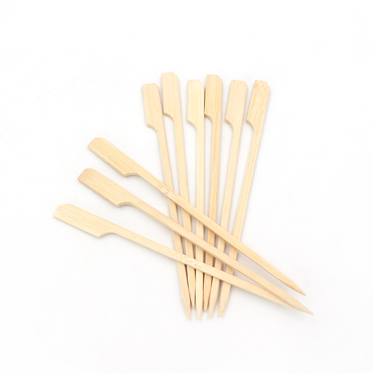 Factory supplying bamboo sticks gun skewers with brand logo