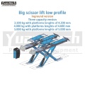 Rendah Profil Kereta Hidraulik Big Scissor Lift