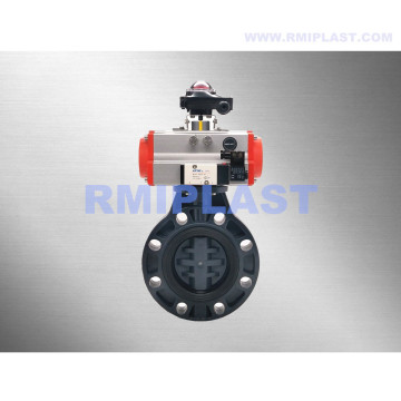 PPH Pneumatic Butterfly Valve DIN PN10