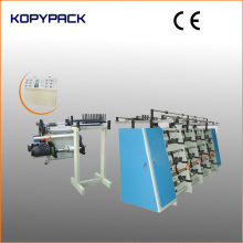 Multiple heads slitting and traverse winding machine spooling machine
