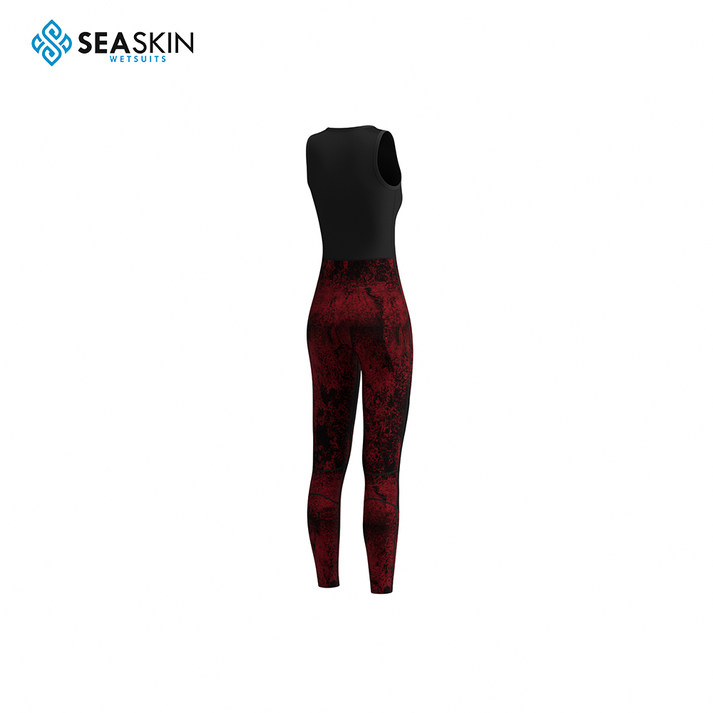 Seaskin Ladies Red Camo Two Pieces Spearfishing Wetsuits