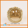 Mode Gold Crystal blomma kluster Ring för flickor
