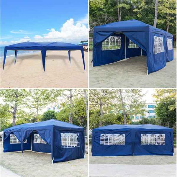 10 X 20 Blue Party Tent With Sidewalls 13 Jpg