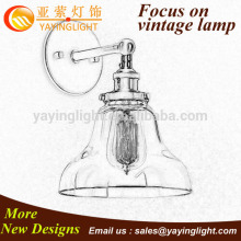 Iron glass transparent lamp indoor decoration glass wall light