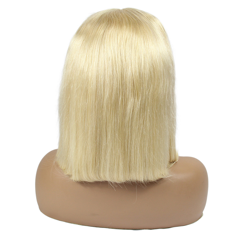 wholesale price blonde bob wig 100%human hair, pre plucked 100% human hair  613 color bob lace wigs,13*4 lace frontal hair wigs