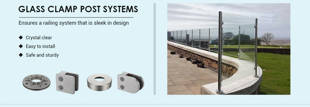 Square Handrail Fittings Square Bar Holder Stainless Steel Railing Fittings
