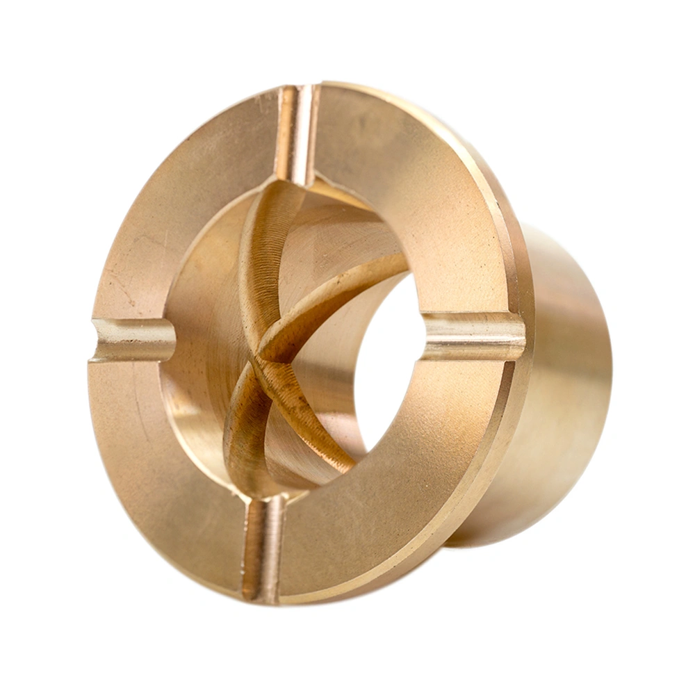 China Manufacturer CNC Machining Brass Flanged Bushing