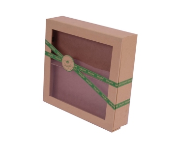 Customized Clear PVC Window Kraft Paper Box