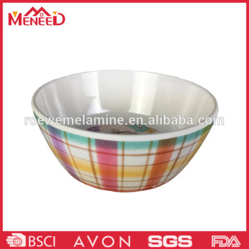 Melamine custom design inside decal round janpanese food bowl