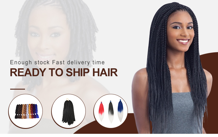 Goddess Ombre Short Single Hair Box Braids Extensions Crochet Synthetic Hair Extension