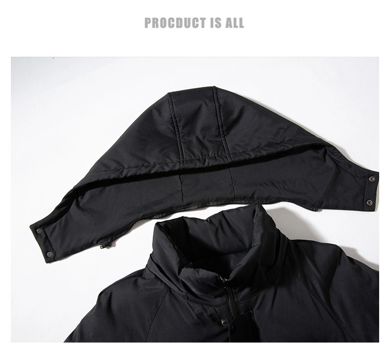 Wholesale Fashion Men Winter Outdoor Thick Windproof Cotton Padded Jacket with Hood