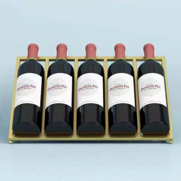 Right triangle iron wine rack