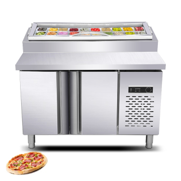 Professional Manufacturing Pizza Prep Table Refrigerator