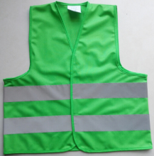 Green children reflective safety vest